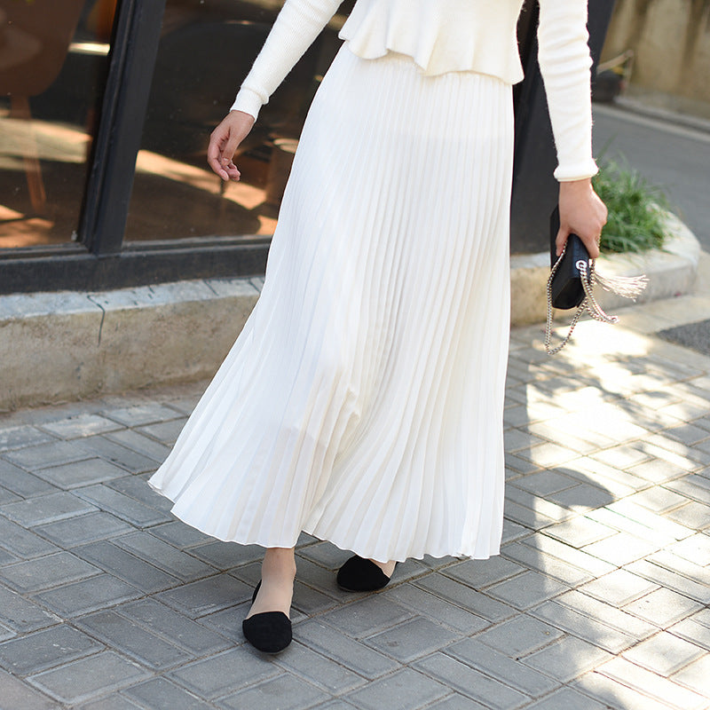 Kawaii High Waist Pleated A-Line Swing Skirt