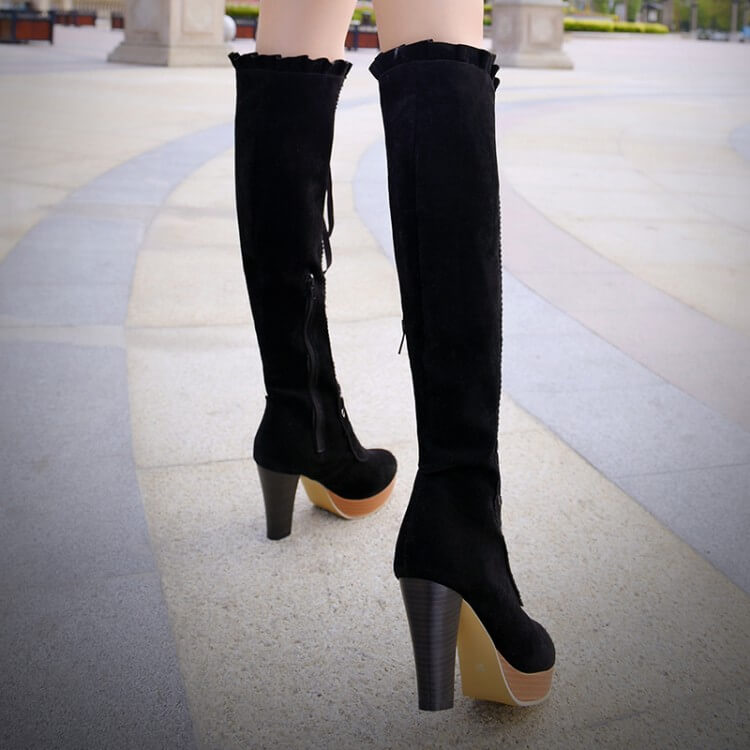 Fashion Bow Lace High Boots