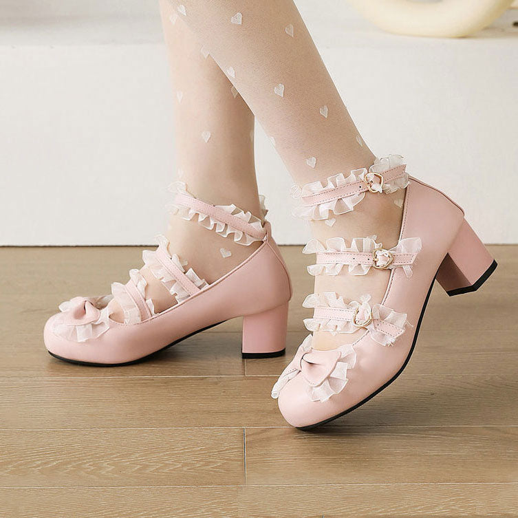 Lace Bow Shoes