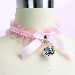 Lace Bow Bell Necklace