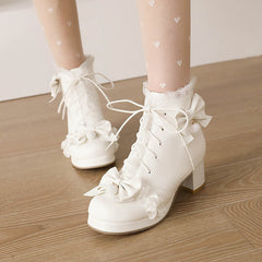 Lace Bow Boots