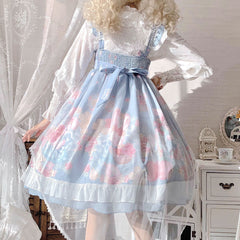 Lace Bow Bunny Flower Sling Dress