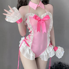 Lace Bow Lingerie Set