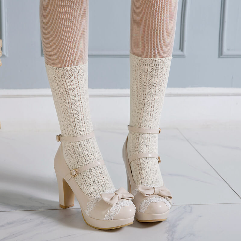 Lace Bow Lolita Shoes