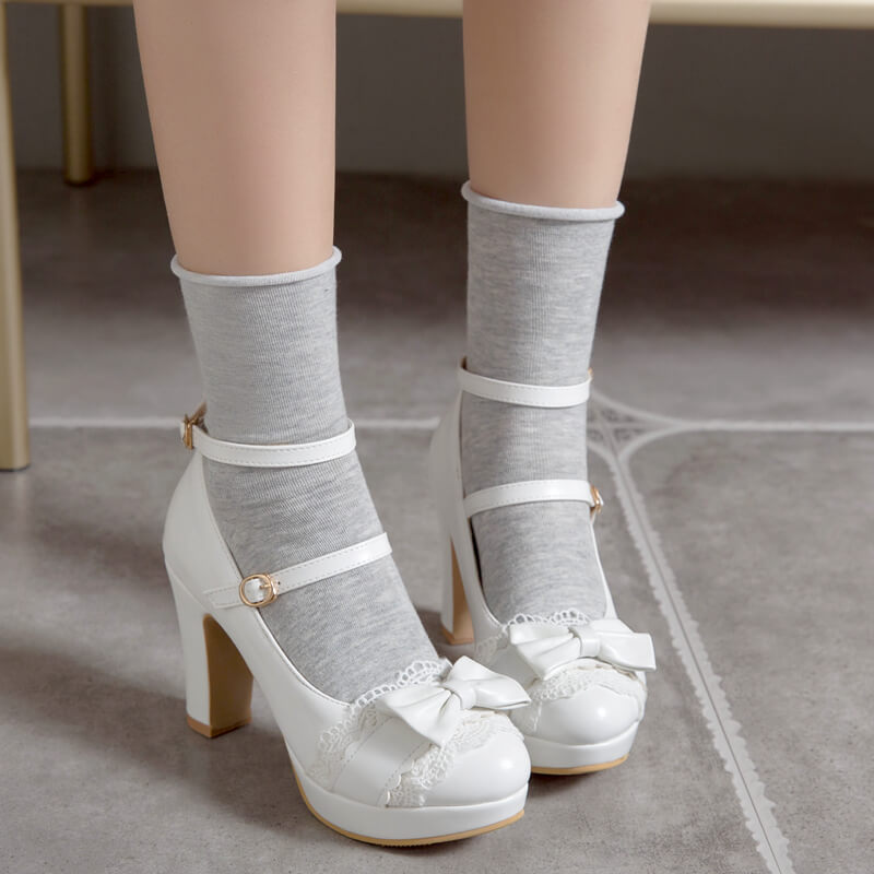 Lace Bow Lolita Shoes