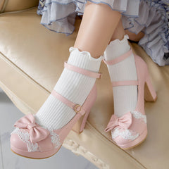 Lace Bow Lolita Shoes