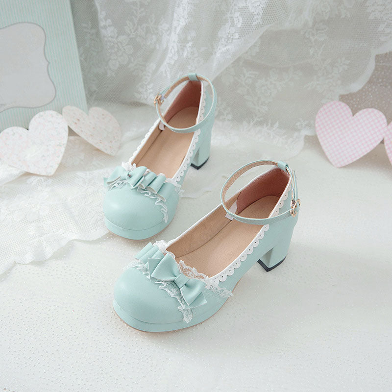 Lace Bow Lolita Shoes