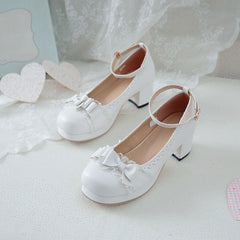 Lace Bow Lolita Shoes