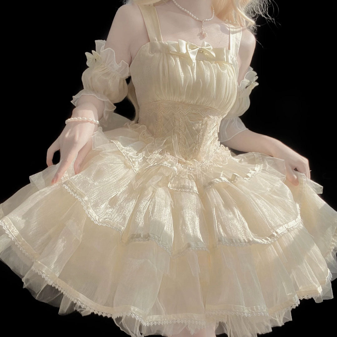 Lace Bow Mesh Lolita Dress