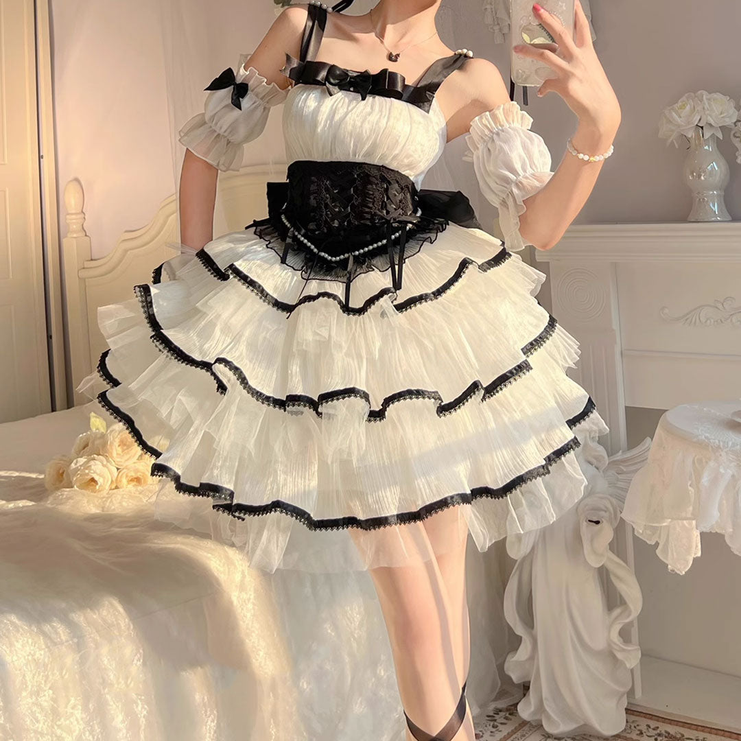 Lace Bow Mesh Lolita Dress