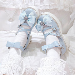 Lace Bow Platform Shoes