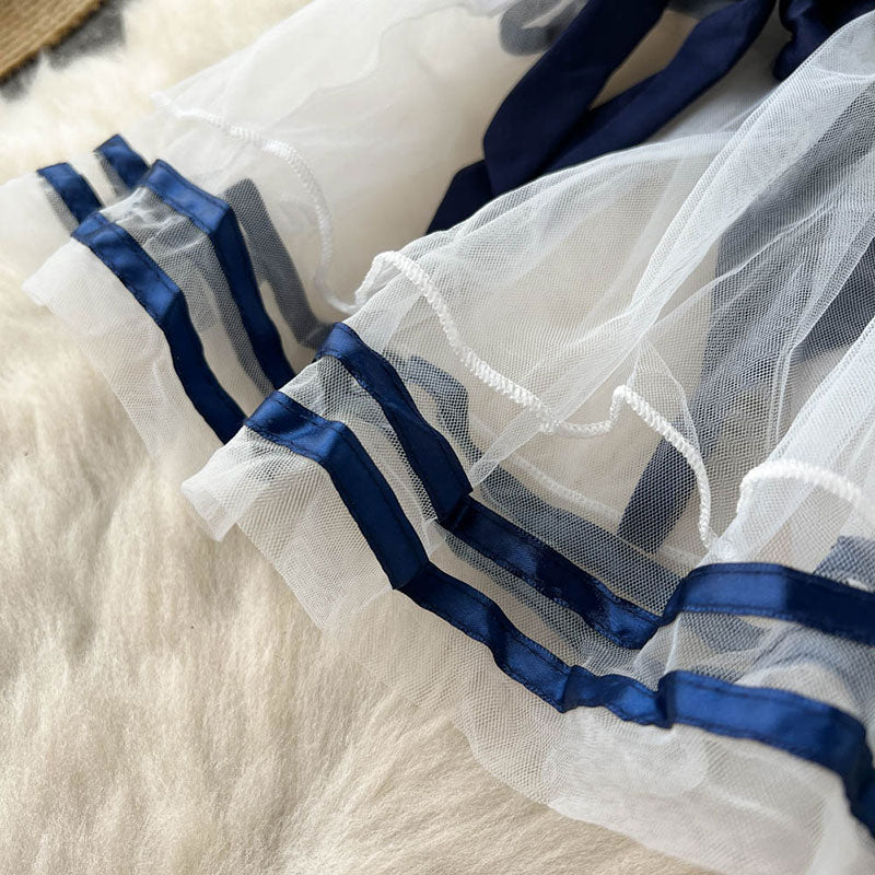 Lace Bow Sailor Suit