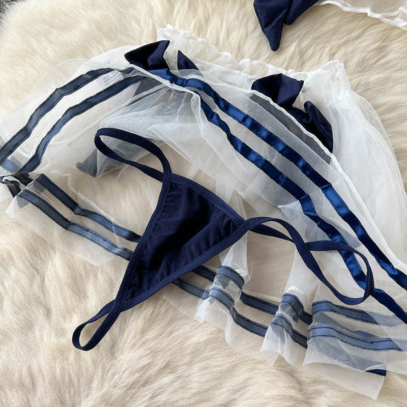 Lace Bow Sailor Suit