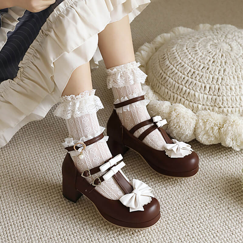 Lace Bow Shoes