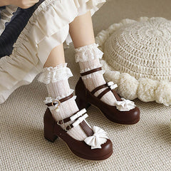 Lace Bow Shoes