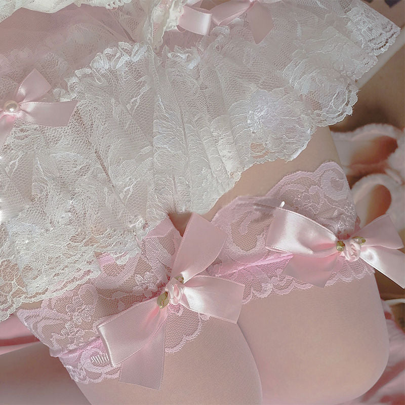 Lace Bow Stocking