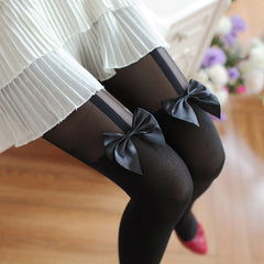 Lace Bow Tights