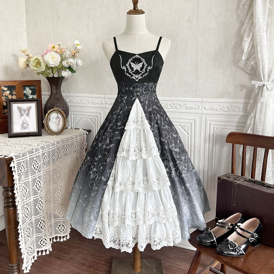 Lace Butterfly Flower Dress Set