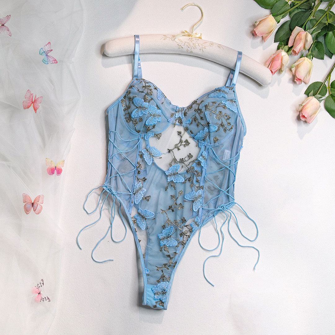 Lace Butterfly Flower Lingerie