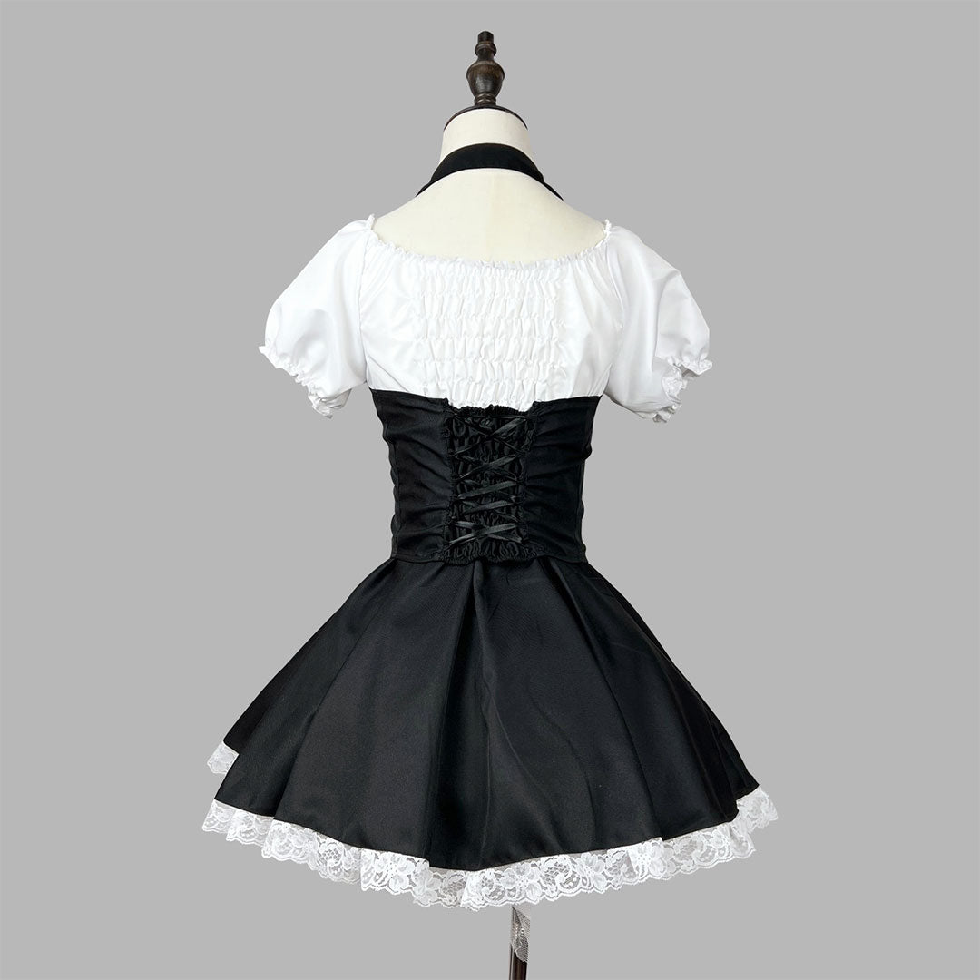 Lace Flower Bow Maid Dress