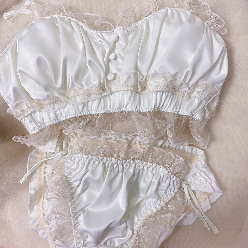 Lace Flower Bra Set