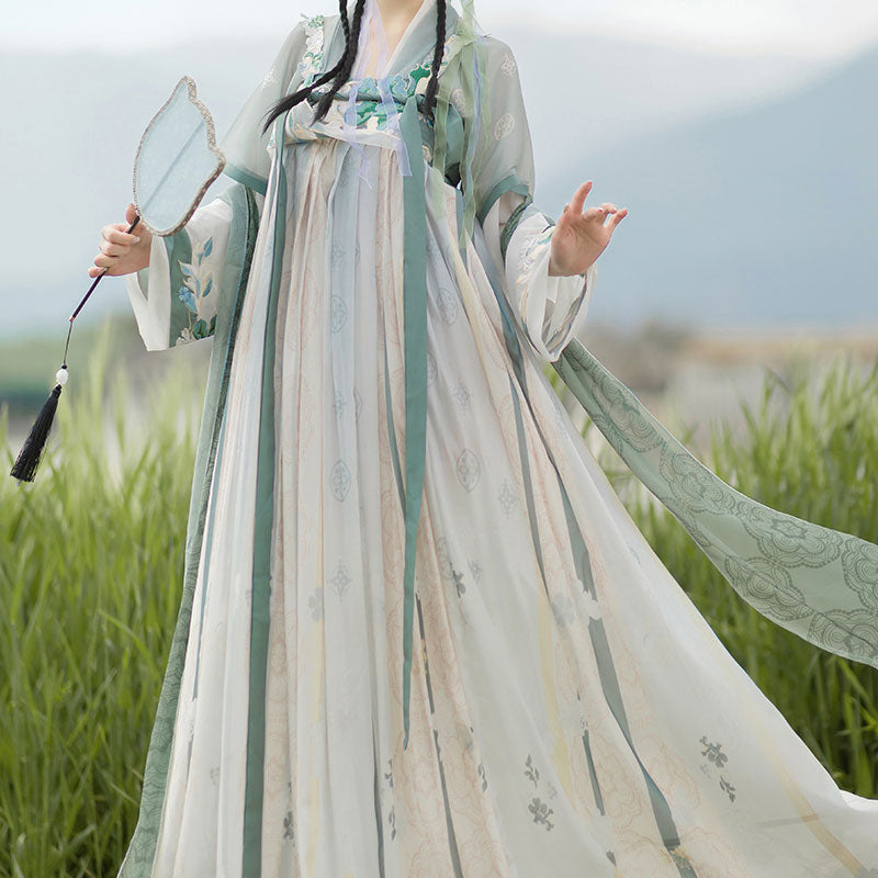 Lace Flower Hanfu Dress