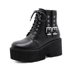 Buckle Zipper Boots