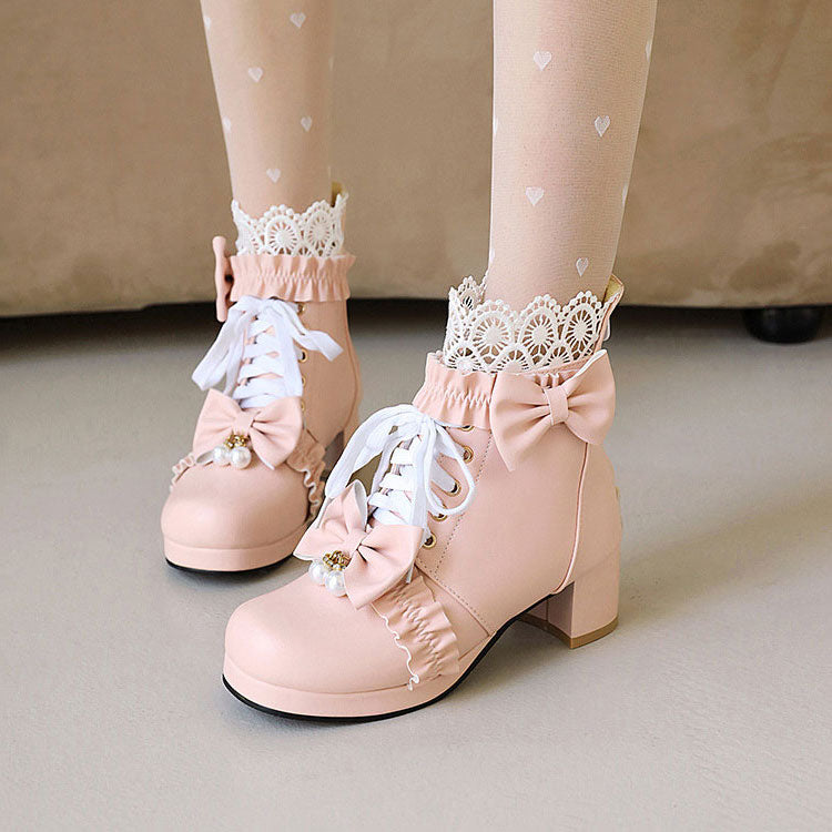 Lolita Flower Bow Boots