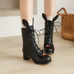 Lolita Bow Bunny Boots