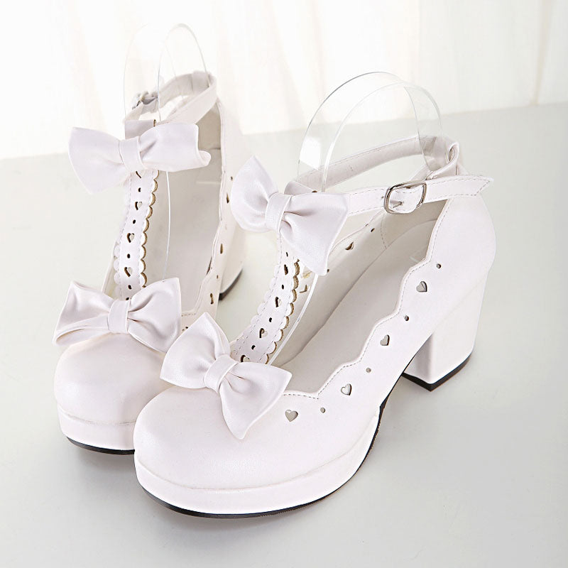 Kawaii Bow Heels Shoes