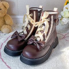 Lolita Bow Lace Boots