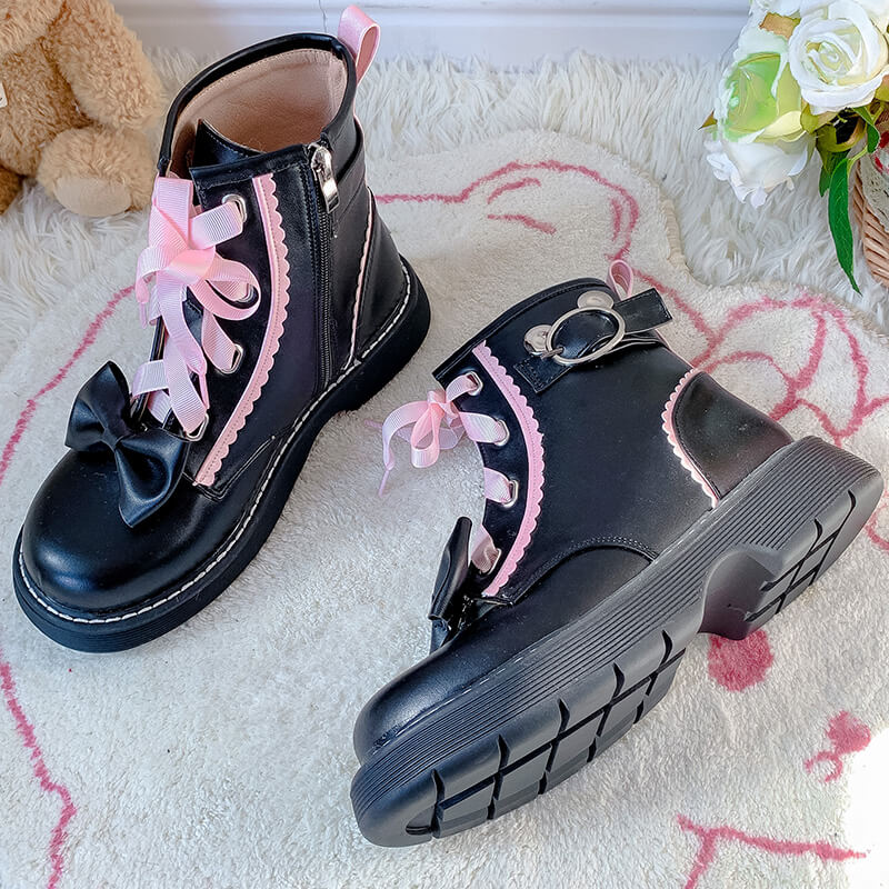 Lolita Bow Lace Boots