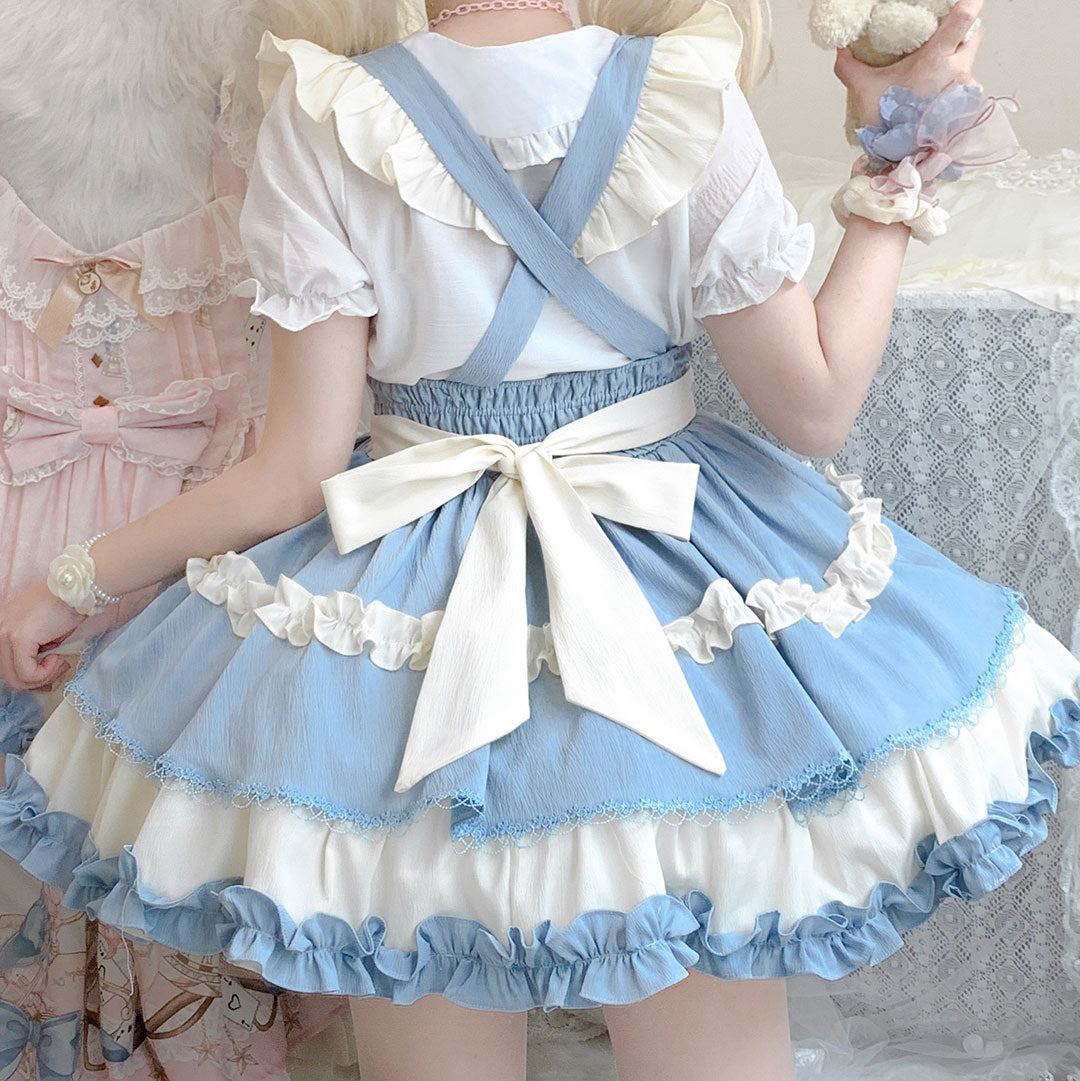 Lolita Bow Suspender Skirt