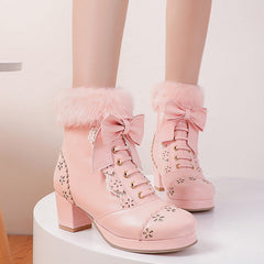 Lolita Flower Bow Boots