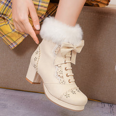 Lolita Flower Bow Boots