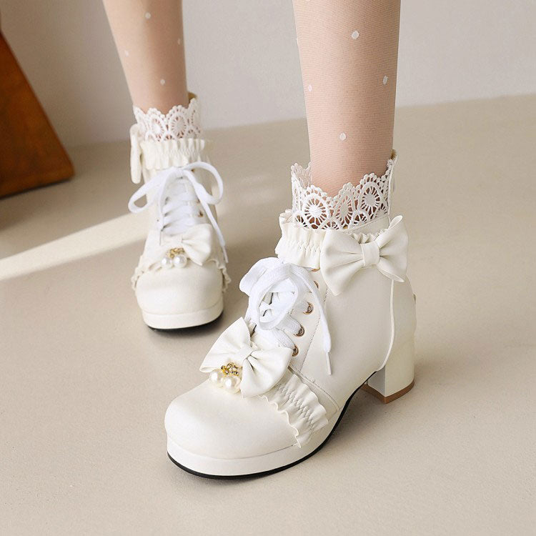 Lolita Flower Bow Boots