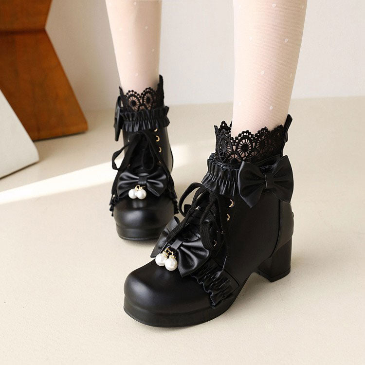 Lolita Flower Bow Boots