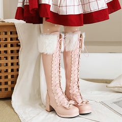 Lolita Plush Bow Boots