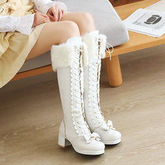 Lolita Plush Bow Boots