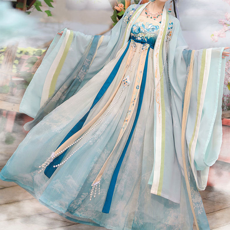 Lotus Blue Hanfu Dress