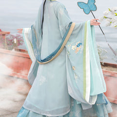 Lotus Blue Hanfu Dress