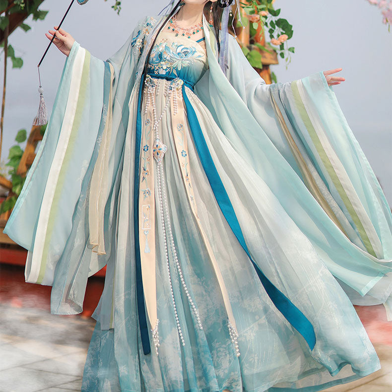 Lotus Blue Hanfu Dress