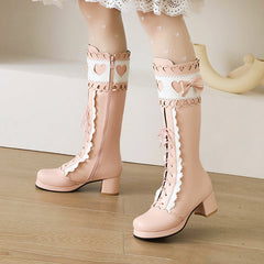 Love Lace Bow Boots