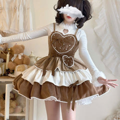 Love Lolita Bow Dress Cape Set