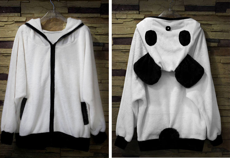 Cute Kawaii Panda Hoodie Coat