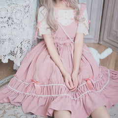 Jk Lolita Bow Shirt Dress