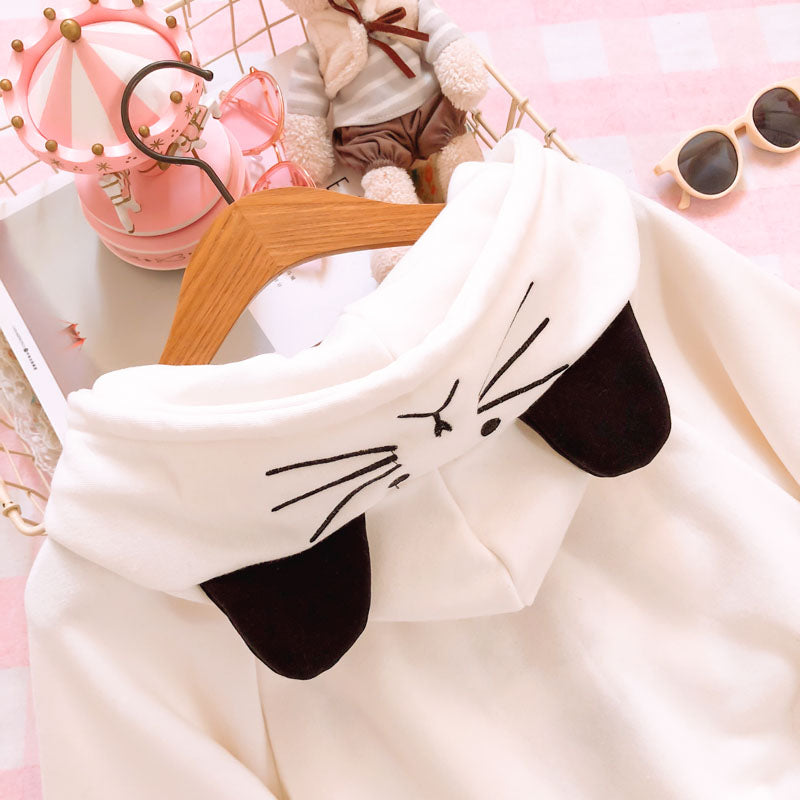 Cute Cat Claw Hooded Fleece Cloak