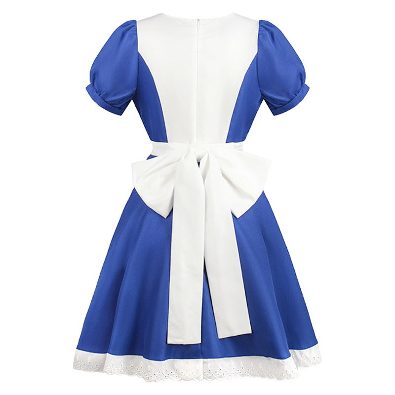Alice Cosplay Costume Halloween Blood Spot Dress