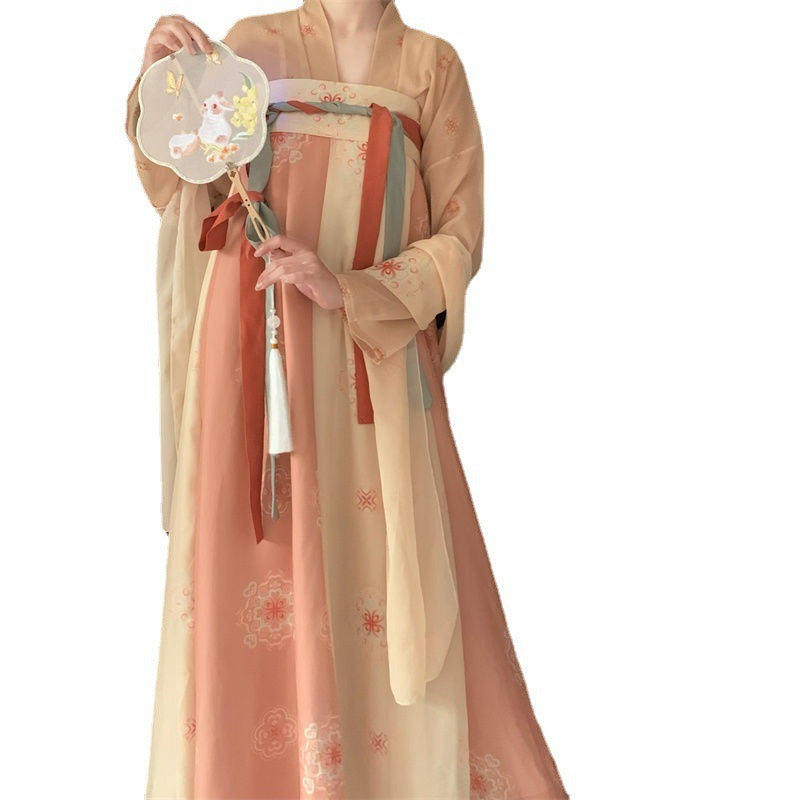 Han And Tang One-Piece Chest-Length Printed Dreen