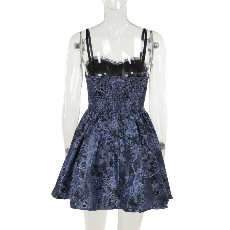 Dark Style Two-Tone Suspender Dress